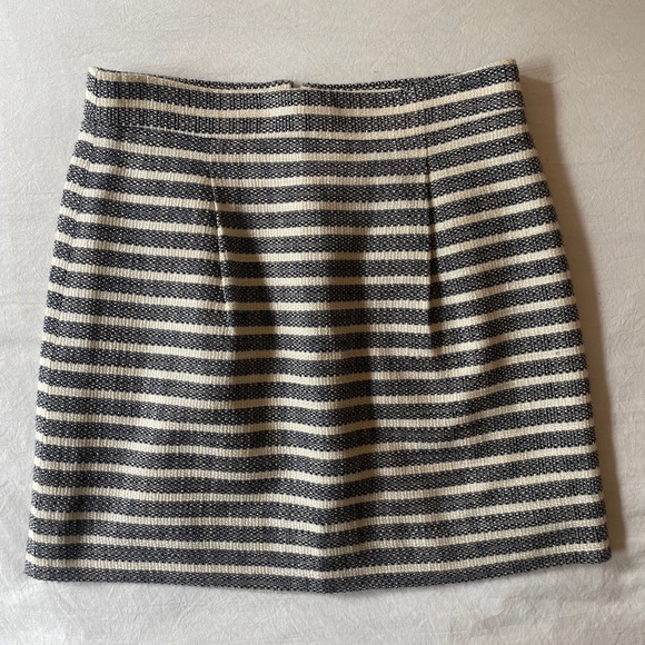 J.Crew Factory 00 gray Stripe Mini Skirt - Picture 1 of 4